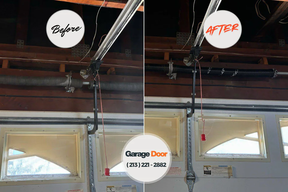 Before and after: garage door repair Bloomfield Hills, MI